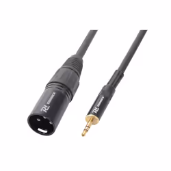 PD-Connex 177101, XLR (3-pin), Mâle, 3,5mm, Mâle, 0,5 m, Noir