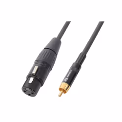 PD-Connex 177110, XLR (3-pin), Femelle, RCA, Mâle, 3 m, Noir