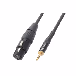 PD-Connex 177116, XLR (3-pin), Femelle, 3,5mm, Mâle, 0,5 m, Noir
