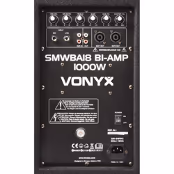 Vonyx SMWBA18 Noir Caisson de basse actif 1000 W