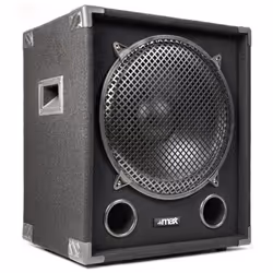 Max MAX15SUB, 1200 W, Caisson de basse actif, 30 - 300 Hz, 8 Ohm, Noir, Métal, Plastique