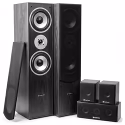Fenton 100.330 set d'enceintes 335 W Home cinéma Noir, Noyer, Bois 5.0 canaux 360 W - Vue supplémentaire 4