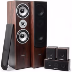 Fenton 100.333, 5.0 canaux, 335 W, Home cinéma, Noir, Noyer, Bois, 360 W, 20 - 20000 Hz