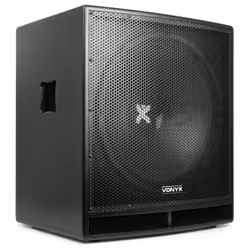 Vonyx SWP18, 1200 W, Caisson de basse actif, 40 - 250 Hz, 112 dB, 45,7 cm (18"), 0 - 180°