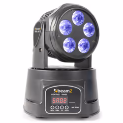 BeamZ MHL90, Noir, LED, 5 lampe(s), 18 W, Ambre, Bleu, Vert, Rouge, Ultraviolet (UV), Blanc, 15 canaux