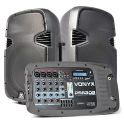 Vonyx PSS-302 haut-parleur 2-voies Argent Avec fil 300 W
