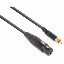 PD-Connex CX136, XLR (3-pin), Femelle, RCA, Mâle, 0,15 m, Noir