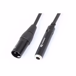 PD-Connex CX130, XLR (3-pin), Mâle, 6,35 mm, Femelle, 0,15 m, Noir