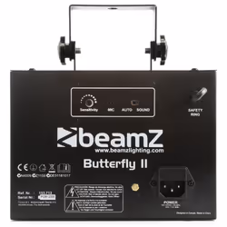BeamZ Butterfly II Stroboscope discothèque Noir