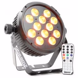 BeamZ BT300 FlatPAR, Noir, LED, 12 lampe(s), 12 W, Ambre, Bleu, Vert, Rouge, Ultraviolet (UV), Blanc, 10 canaux