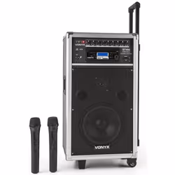 Vonyx ST100, 250 W, 20 - 20000 Hz, 0,01%, Intégré, 20,3 cm (8"), Système d'adresse publique de roulette