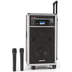 Vonyx ST100 Système d'adresse publique de roulette 250 W Noir, Argent