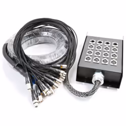 PD-Connex 176253, 15 m, 12 х XLR - 4 х XLR, Mâle/Femelle, Noir, 1,8 cm, 9,05 kg