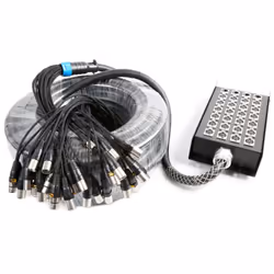 PD-Connex CX168, 50 m, 24 х XLR - 4 х XLR, Mâle/Femelle, Noir, 2,4 cm, 30 kg