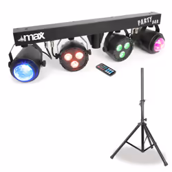 Max PartyPar Kit Adapté à une utilisation à l'intérieur Stroboscope discothèque Noir