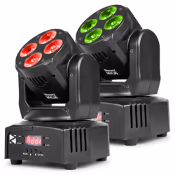 BeamZ MHL36, Stroboscope discothèque, Noir, LED, 4 lampe(s), 9 W, Bleu, Vert, Rouge, Blanc