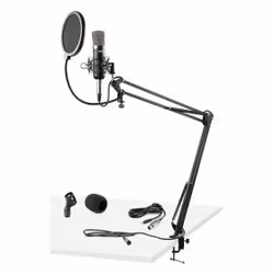 Vonyx CMS 400, Microphone de studio, 2 dB, 20 - 20000 Hz, 200 Ohm, Avec fil, 3,5 mm (1/8")