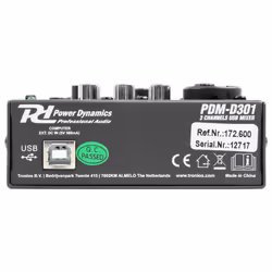 Power Dynamics PDM-D301 3 canaux 10 - 55000 Hz Noir, Orange