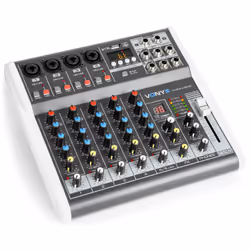 Vonyx VMM-K602, 6 canaux, Noir