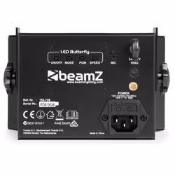 BeamZ Butterfly LED Adapté à une utilisation à l'intérieur Projecteur laser disco et stroboscope Noir