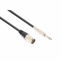 Vonyx CX312-3, XLR (3-pin), Mâle, 6,35 mm, Mâle, 3 m, Noir