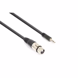 Vonyx CX320-05, XLR (3-pin), Femelle, 3,5mm, Mâle, 0,5 m, Noir