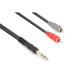 Vonyx CX328-1 câble audio 1,5 m 6,35 mm 2 x RCA Noir