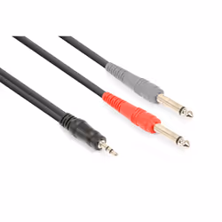 Vonyx CX332-1, 3,5mm, Mâle, 2 x 6,35 mm, Mâle, 1,5 m, Noir