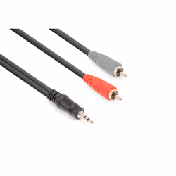 Vonyx CX334-1, 3,5mm, Mâle, 2 x RCA, Mâle, 1,5 m, Noir