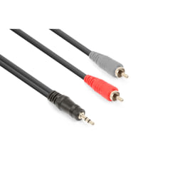 Vonyx CX334-1 câble audio 1,5 m 3,5mm 2 x RCA Noir