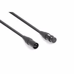 PD-Connex 177947, XLR (3-pin), Mâle, XLR (5-pin), Femelle, 0,1 m, Noir