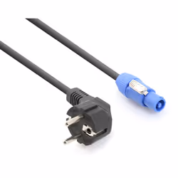 PD-Connex CX12-3, 3 m, Powercon - Schuko, Noir, 8,5 mm, 450 g