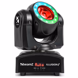 BeamZ Illusion 1 Beam LED avec anneau LED, Projecteur laser discothèque, Noir, LED, LED, 60 W, 4 couleurs