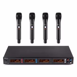 Power Dynamics PD504, Microphone portatif, 60 - 18000 Hz, Récepteur fixe, Émetteur à main, 826 - 865 MHz, 1%