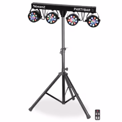 BeamZ Partybar3 4 x projecteurs PAR avec Magic Ball, Projecteur laser discothèque, Noir, LED, LED, Bleu, Vert, Rouge, 8 canau ...