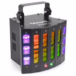 BeamZ Magic2 Derby avec Laser RG et strobe, Projecteur laser disco et stroboscope, Noir, LED, 9 lampe(s), 3 W, Bleu, Vert, Ro ...