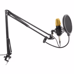Vonyx CMS400B, Microphone de studio, -37 dB, 20 - 20000 Hz, 200 Ohm, Avec fil, 3,5 mm (1/8")