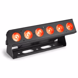 BeamZ BBB612 Barre 6 LEDS 12 W, sur batterie, Projecteur laser discothèque, Noir, LED, 6 lampe(s), 12 W, 6 couleurs