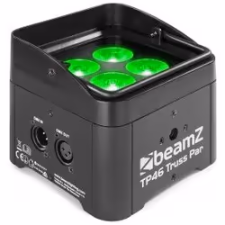 BeamZ TP46, Projecteur laser discothèque, Noir, Sans fil, LED, 4 lampe(s), 4 W