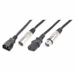 PD-Connex CX09-10, 10 m, IEC (M) - XLR (M), IEC (F) - XLR (F), Mâle/Femelle, Noir, 1,08 cm, 1,5 kg