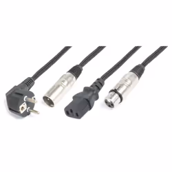 PD-Connex CX10-10, 10 m, Schuko - XLR (M), IEC (F) - XLR (F), Mâle/Femelle, Noir, 1,08 cm, 1,5 kg