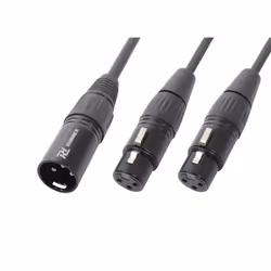 PD-Connex CX142, XLR (3-pin), Mâle, 2 x XLR (3-pin), Femelle, 0,5 m, Noir