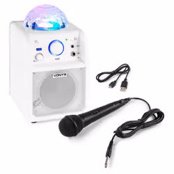 Vonyx SBS50W, Avec fil &sans fil, 50 W, 30 - 20000 Hz, 2 Ohm, Blanc