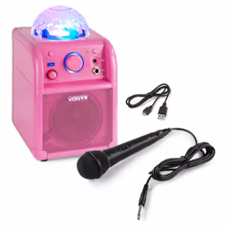 Vonyx SBS50B, Avec fil &sans fil, 50 W, 30 - 20000 Hz, 2 Ohm, Rose