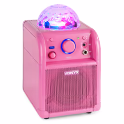 Vonyx SBS50B haut-parleur Rose Avec fil &sans fil 50 W