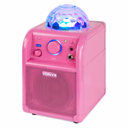 Vonyx SBS50B haut-parleur Rose Avec fil &sans fil 50 W
