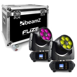 BeamZ Fuze610Z Set de 2 lyres Wash 6 x LED 10 W zoom dans un flightcase