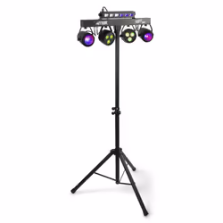 Max PartyBar 10, Stroboscope discothèque, Noir, CE, LED, 50000 h, Bleu, Vert, Rouge, Ultraviolet (UV), Blanc