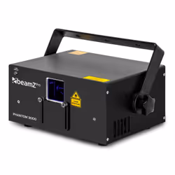 BeamZ Pro Phantom 3000, Projecteur laser discothèque, Noir, LED, Boutons, Rotatif, LED, 638 nm