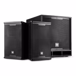Power Dynamics PDCS1500, 2.1 canaux, 1500 W, Noir, Rotatif, Amplificateur, Intégré
